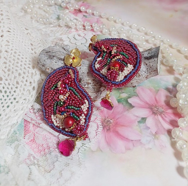 BO Enchantement d'Automne brodert med Swarovski-krystaller, perler og frøperler