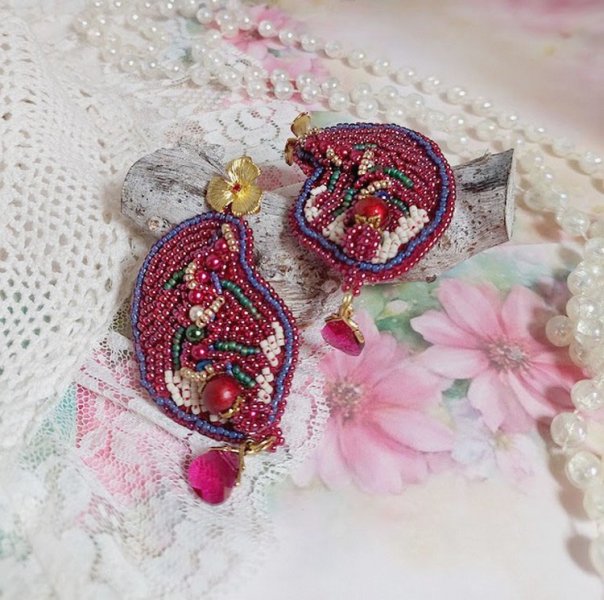 BO Enchantement d'Automne brodert med Swarovski-krystaller, perler og frøperler