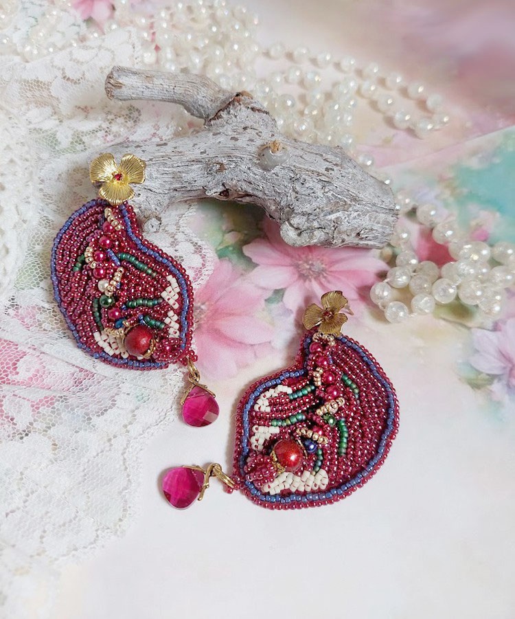 BO Enchantement d'Automne brodert med Swarovski-krystaller, perler og frøperler