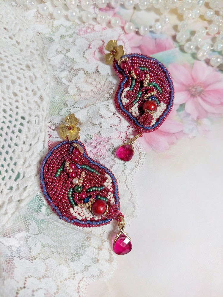 BO Enchantement d'Automne brodert med Swarovski-krystaller, perler og frøperler