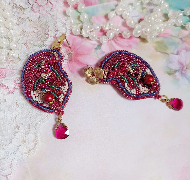 BO Enchantement d'Automne brodert med Swarovski-krystaller, perler og frøperler