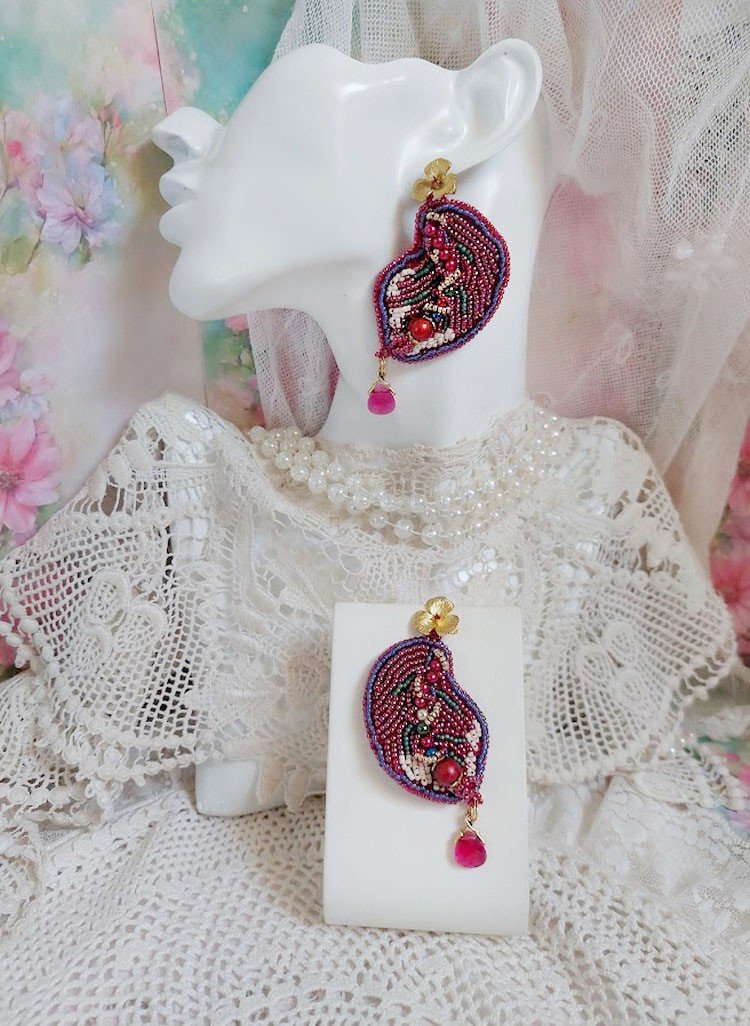 BO Enchantement d'Automne brodert med Swarovski-krystaller, perler og frøperler