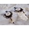 BO Black Sacred Haute-Couture brodert med vintage svart blonder, Swarovski-krystaller, fasetter og frøperler