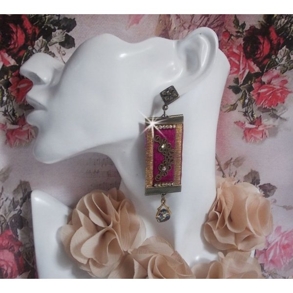 Vintage Arabesque BO laget med Bordeaux-fletter, Swarovski-krystaller og vakkert tilbeh&oslash;r 