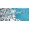 Crystal Blue armbånd med Swarovski krystallfasetter og spinnere