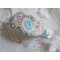 Mint Lace Cuff Armbånd Haute-Couture brodert med Swarovski krystaller, bohemske glassperler, frø perler og harpiks Lucite blomster
