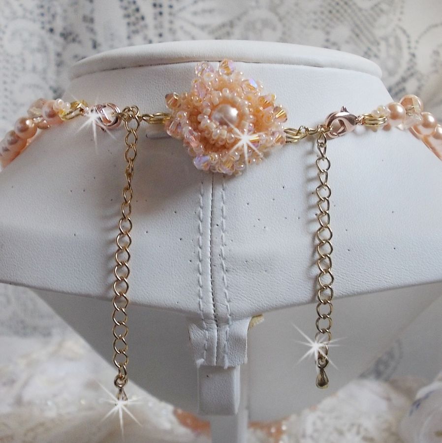 Idylle Beauté Haute-Couture halskjede, ingenting annet enn Swarovski perler og frø perler 