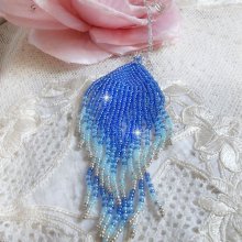 Soft Blue Dreams anheng laget med himmelblå, safir, sølv kvalitet seed perler med 925/1000 sterling sølv tilbehør