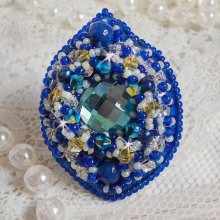 Blue Palace-ring, et autentisk design med blå frøperler og Swarovski-krystaller.