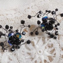 BO Douce Nuit med Swarovski krystall snurretopper og glassfasetter