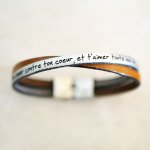 Twist-duo-armbånd i lær som kan tilpasses for menn eller kvinner