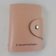 Kortholder i ferskenfarget skinn
