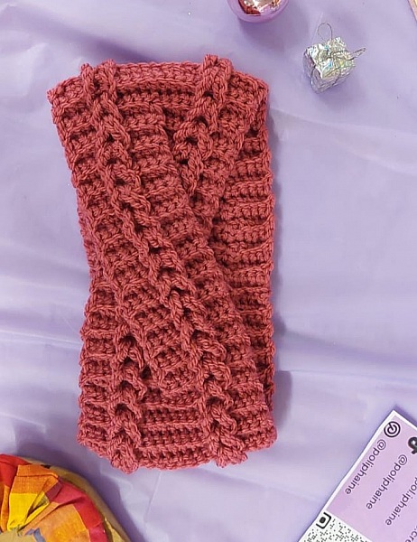 Bandeau au crochet pour l'hiver (femme)