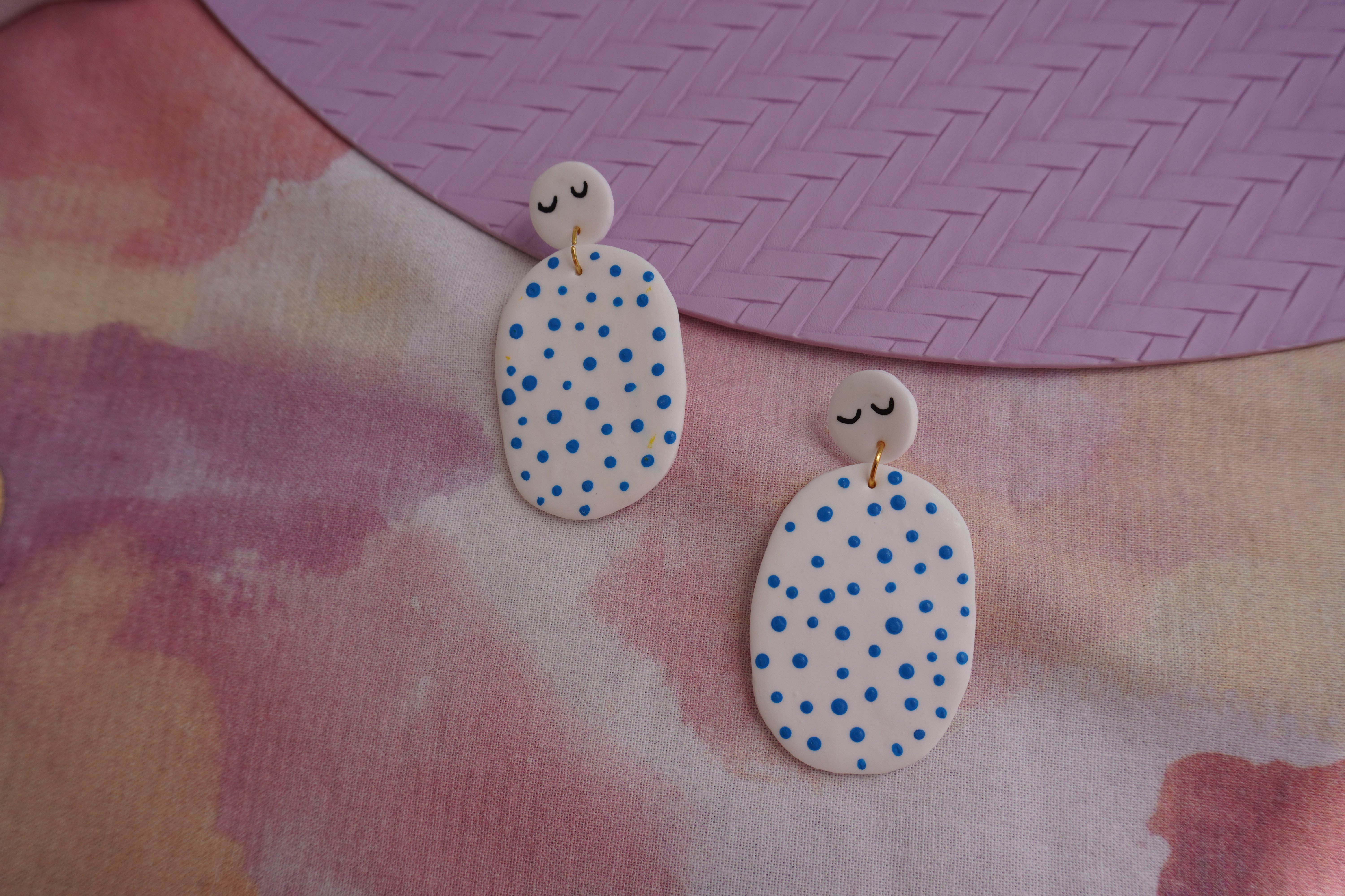 Boucles d'oreilles en argile polymère Bourgeon