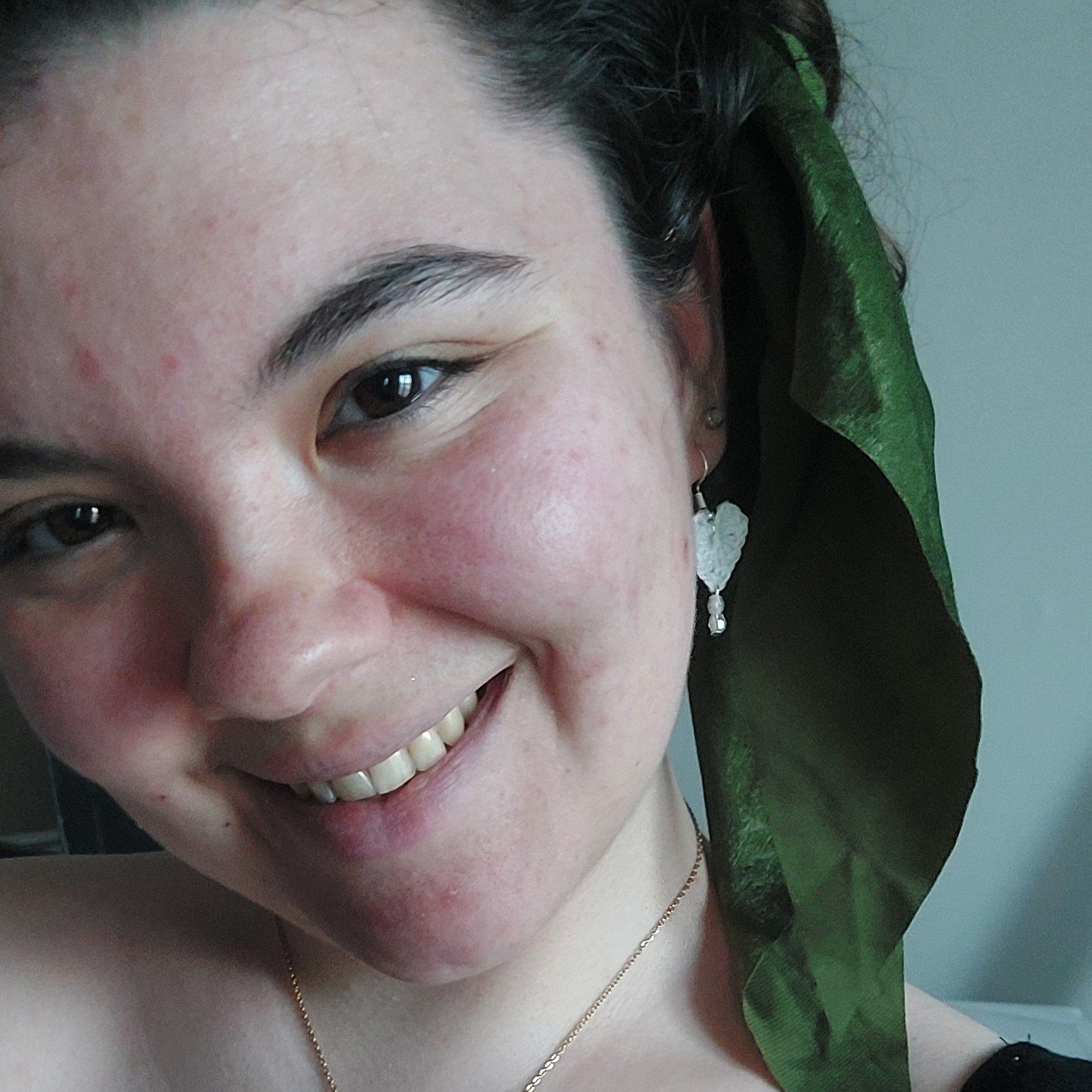 Boucles d'oreilles au crochet c&oelig;ur simple et perles