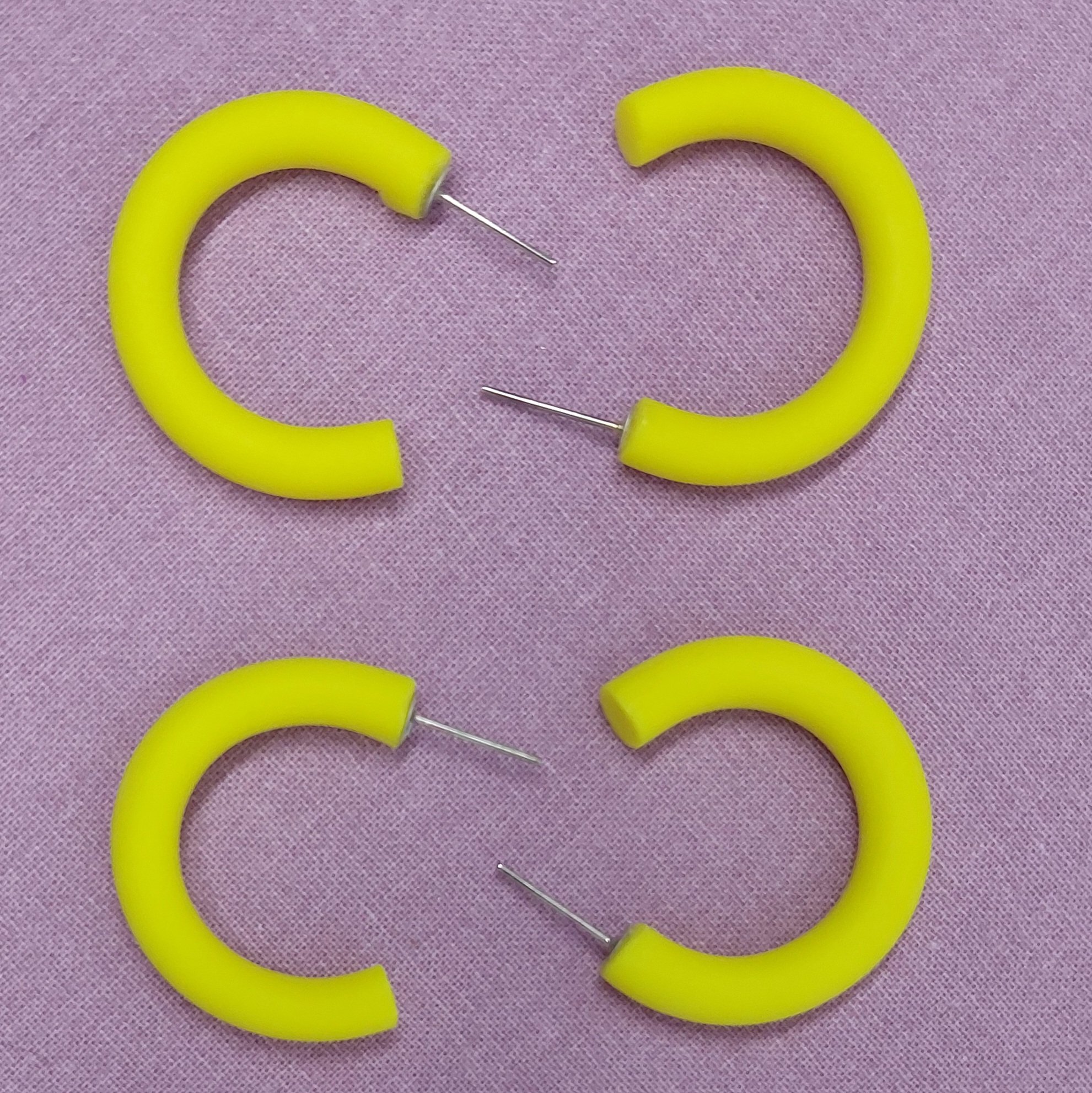 Cr&eacute;oles jaune citron unies et mat