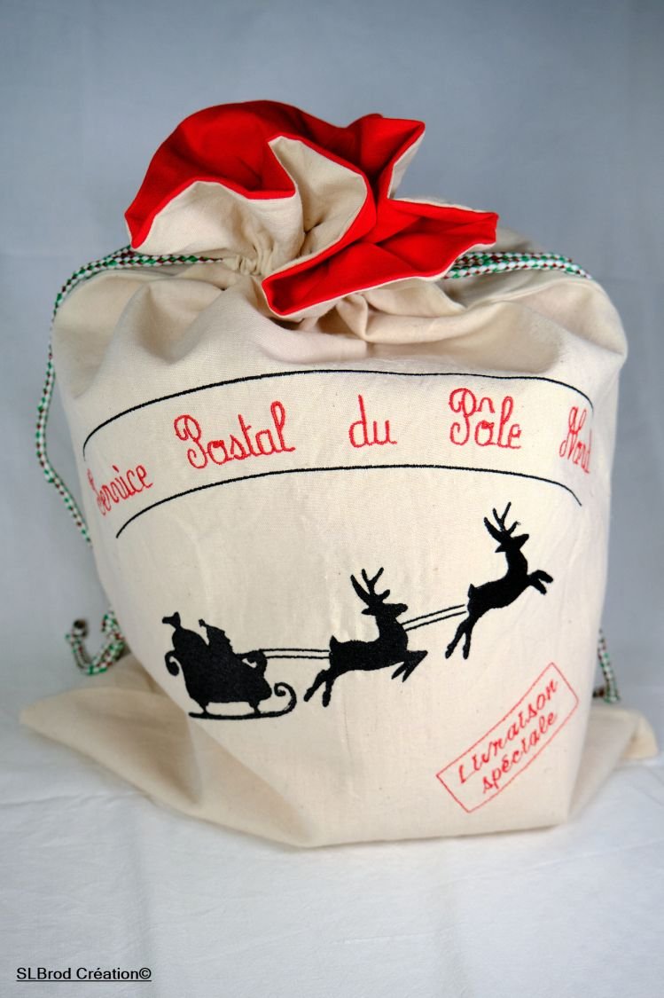 Stor julelue julenissens slede