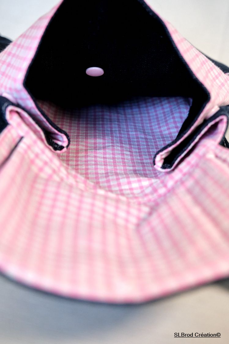 Brodert ryggsekk for barn med rosa lue, kan tilpasses